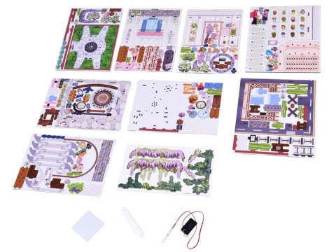 Drewniane PUZZLE 3D Seria budynek Kwiaciarnia 243 ele oświetlenie ZA6015
