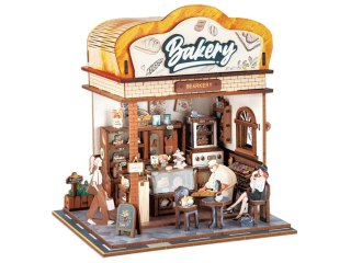 Drewniane PUZZLE 3D Seria budynek Piekarnia 179 ele oświetlenie ZA6013