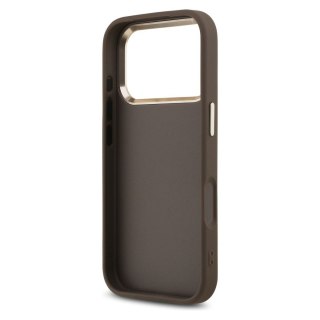 GUESS futerał do IPHONE 17 Pro Max GUHCP17X4GMGCBR (PU W/ Big 4G Classic Logo) złoto brązowy