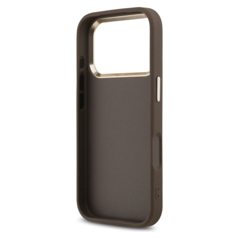 GUESS futerał do IPHONE 17 Pro Max GUHCP17X4GMGCBR (PU W/ Big 4G Classic Logo) złoto brązowy