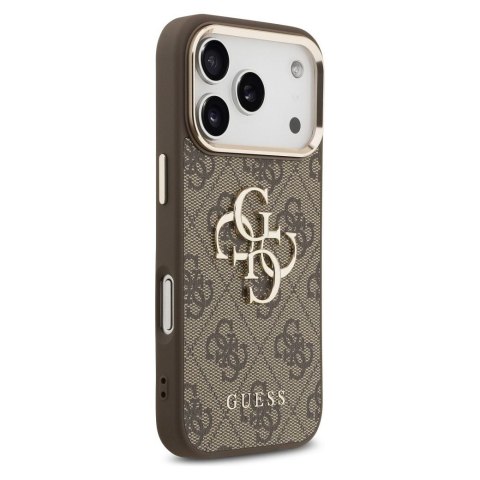GUESS futerał do IPHONE 17 Pro Max GUHCP17X4GMGCBR (PU W/ Big 4G Classic Logo) złoto brązowy