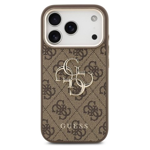 GUESS futerał do IPHONE 17 Pro Max GUHCP17X4GMGCBR (PU W/ Big 4G Classic Logo) złoto brązowy