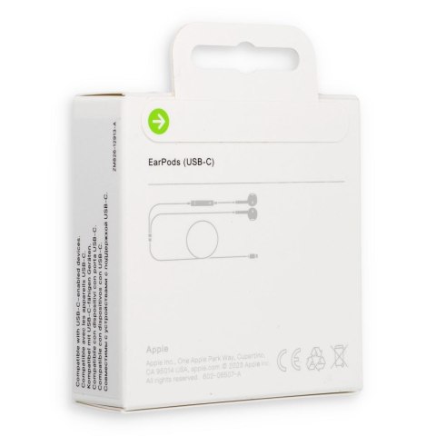 Oryginalne Słuchawki przewodowe douszne Apple A3046 MYQY3ZM/A USB C blister białe