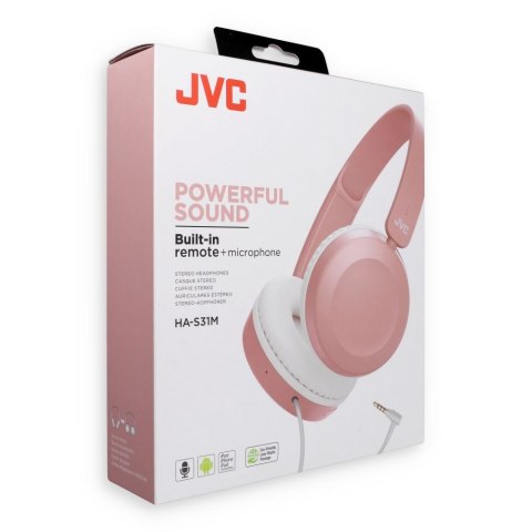 Słuchawki przewodowe naszune JVC HAS31MPE różowe