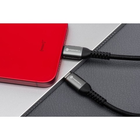 Kabel USB A do Lightning Forcell F-Energy 2,4A 12W Cafule 0,5 m C257 czarny