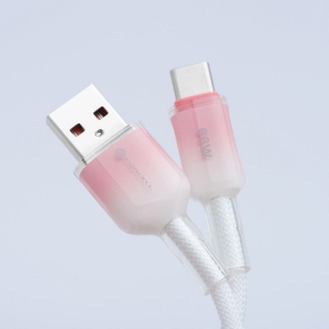 Kabel USB A do USB C Forcell F-Energy QC4.0 3A 66W Gradient 1 m C352 biały