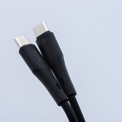 Kabel USB C do USB C Forcell F-Energy QC4.0 PD 3A 60W Silicone 1 m C344 czarny