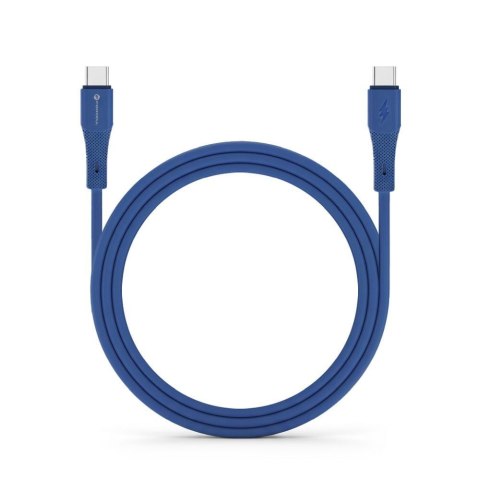 Kabel USB C do USB C Forcell F-Energy QC4.0 PD 3A 60W Silicone 1 m C344 granatowy