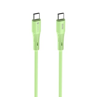 Kabel USB C do USB C Forcell F-Energy QC4.0 PD 3A 60W Silicone 1 m C344 zielony