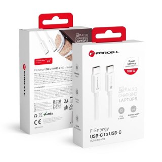 Kabel USB C do USB C Forcell F-Energy QC4.0 PD 5A 100W 2 m C339 biały