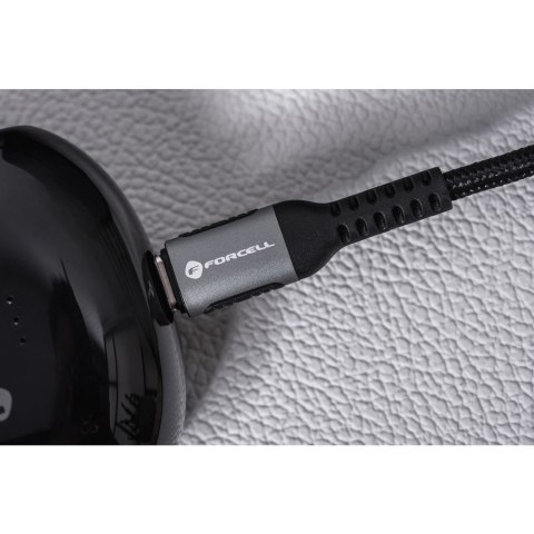 Kabel USB C do USB C Forcell F-Energy QC4.0 PD 5A 100W Cafule 0,5 m C260 czarny