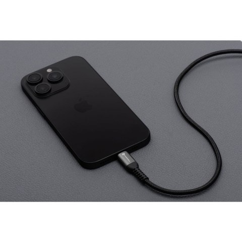 Kabel USB C do USB C Forcell F-Energy QC4.0 PD 5A 100W Cafule 2 m C260 czarny