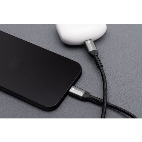 Kabel USB C do USB C Forcell F-Energy QC4.0 PD 5A 100W Cafule 3 m C260 czarny