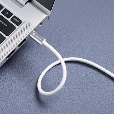Kabel USB C do USB C Forcell F-Energy QC4.0 PD 5A 100W Cafule Color 1,2 m ACYH23 biały