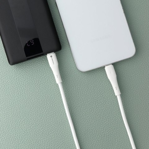 Kabel USB C do USB C Forcell F-Energy QC4.0 PD 5A 100W Silicone 1 m C347 biały