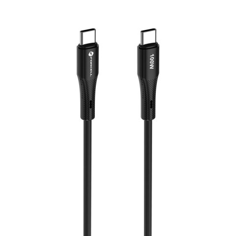Kabel USB C do USB C Forcell F-Energy QC4.0 PD 5A 100W Silicone 1 m C347 czarny