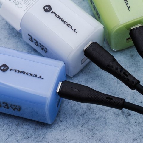 Kabel USB C do USB C Forcell F-Energy QC4.0 PD 5A 100W Silicone 1 m C347 czarny