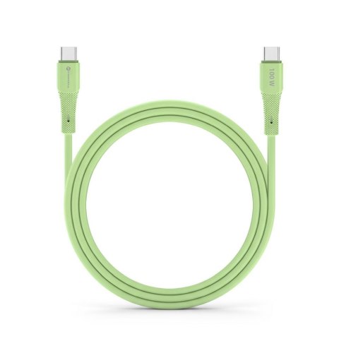 Kabel USB C do USB C Forcell F-Energy QC4.0 PD 5A 100W Silicone 1 m C347 zielony