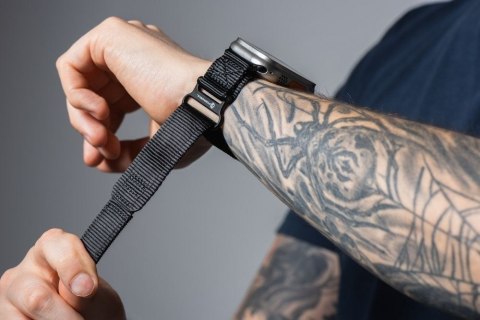 Pasek do Apple Watch Forcell F-Design FA05 rzep nylon 38 / 40 / 41 mm czarny