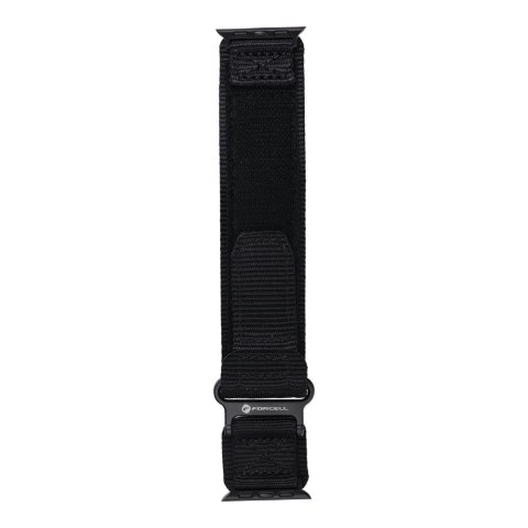 Pasek do Apple Watch Forcell F-Design FA05 rzep nylon 42 / 44 / 45 / 49 mm czarny