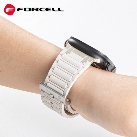 Pasek do Apple Watch Forcell F-Design FA06 dziurki silikon 38 / 40 / 41 mm biały