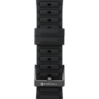 Pasek do Apple Watch Forcell F-Design FA06 dziurki silikon 42 / 44 / 45 / 49 mm czarny
