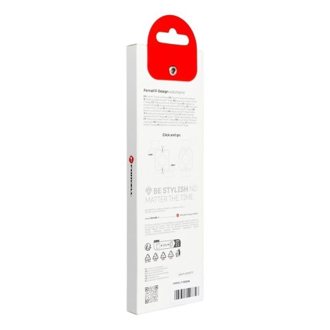 Pasek do Apple Watch Forcell F-Design FA10 zatrzask stal 42 / 44 / 45 / 49 mm czarny