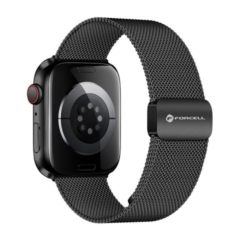 Pasek do Apple Watch Forcell F-Design FA14 magnetyczny stal 38 / 40 / 41 mm czarny