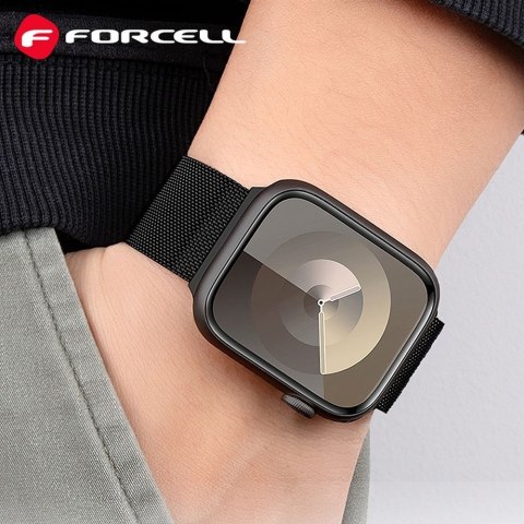 Pasek do Apple Watch Forcell F-Design FA14 magnetyczny stal 38 / 40 / 41 mm czarny