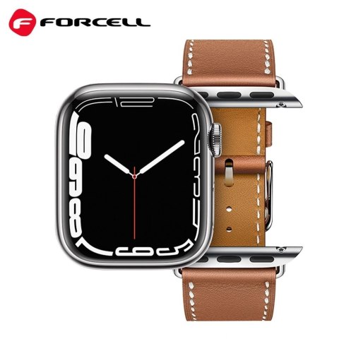 Pasek do Apple Watch Forcell F-Design FA20 dziurki skóra ekologiczna 38 / 40 / 41 mm czarny