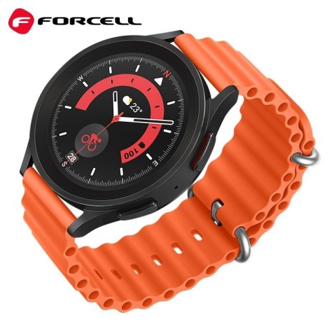 Pasek do Samsung Galaxy Watch Forcell Forcell F-Design FS01 dziurki silikon 22 mm pomarańczowy