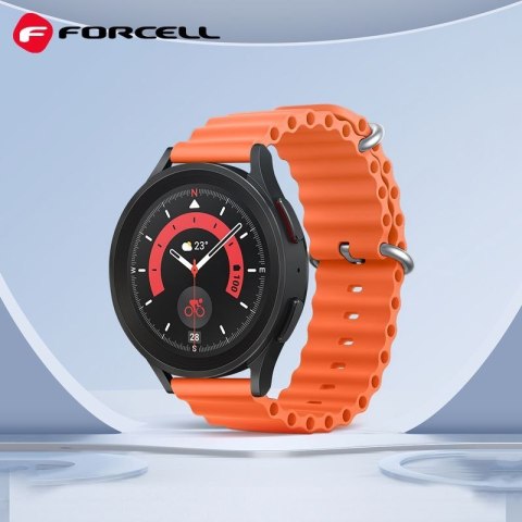 Pasek do Samsung Galaxy Watch Forcell Forcell F-Design FS01 dziurki silikon 22 mm pomarańczowy
