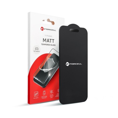 Szkło hartowane do iPhone 13 PRO / 14 Forcell Matt Glass czarne