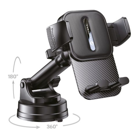 Uchwyt na telefon do samochodu uniwersalny Forcell F-Grip Guardian do szyby / deski czarny