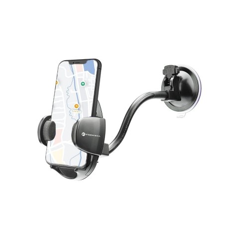 Uchwyt na telefon do samochodu uniwersalny Forcell F-Grip Oval 27 cm do szyby / deski / kratki czarny