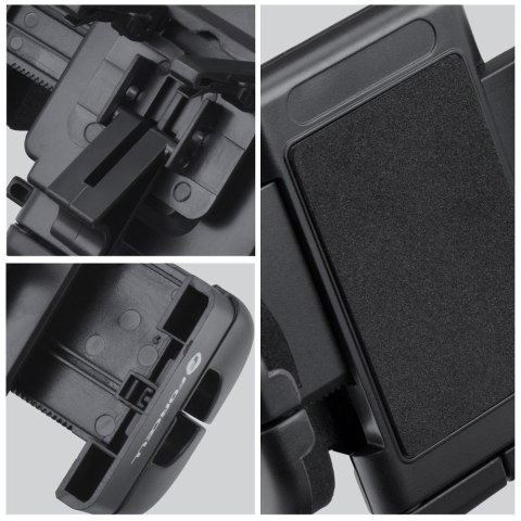 Uchwyt na telefon do samochodu uniwersalny Forcell F-Grip Regular 27 cm do szyby / deski / kratki czarny