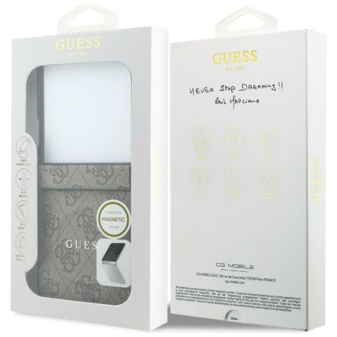 GUESS futerał do SAMSUNG GALAXY Z FLIP 8 kompatybilny z MagSafe (4G Classic) brązowy