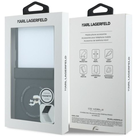 KARL LAGERFELD futerał do SAMSUNG GALAXY Z FLIP 8 kompatybilny z MagSafe (Karl&Choupette Saffiano Pins) czarny