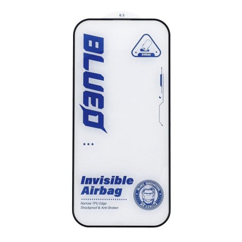 Szkło Hartowane 5D do iPhone 18 PRO Mr. Monkey Glass (3D Invisible Airbag Anti-broken) czarne