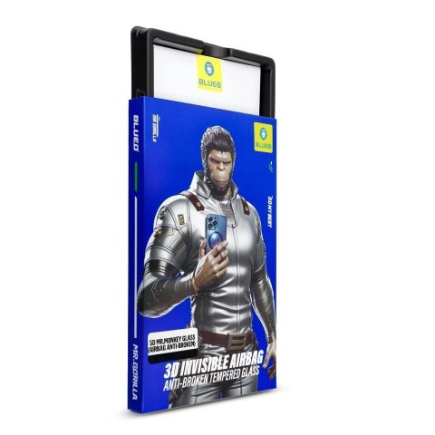 Szkło Hartowane 5D do iPhone 18 PRO Mr. Monkey Glass (3D Invisible Airbag Anti-broken) czarne