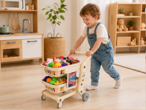 Wózek Sklepowy dla Dzieci 2w1 Produkty spożywcze Tablet ZA6346
