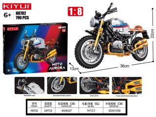 Zestaw Klocków Motocykl Biały 790el.