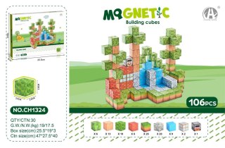 Zestaw Kostek Magnetycznych, Klocki Magnetyczne 106el.
