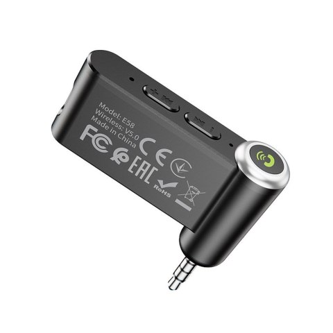 Odbiornik AUX Hoco Bluetooth Jack 3,5 mm E58 czarny